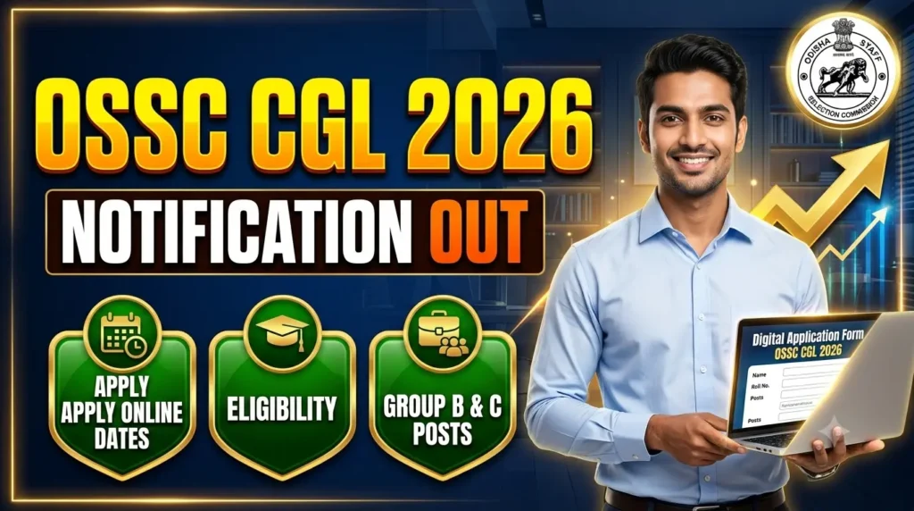 OSSC CGL Specialist Recruitment 2026 notification is out for 199 posts including Food Safety Officer and Librarian. Check eligibility and apply online before July 8.