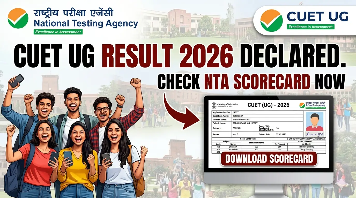 CUET UG Result 2026 is officially out. Download your scorecard online at cuet.nta.nic.in. Check top scores, subject-wise statistics, and counselling details.