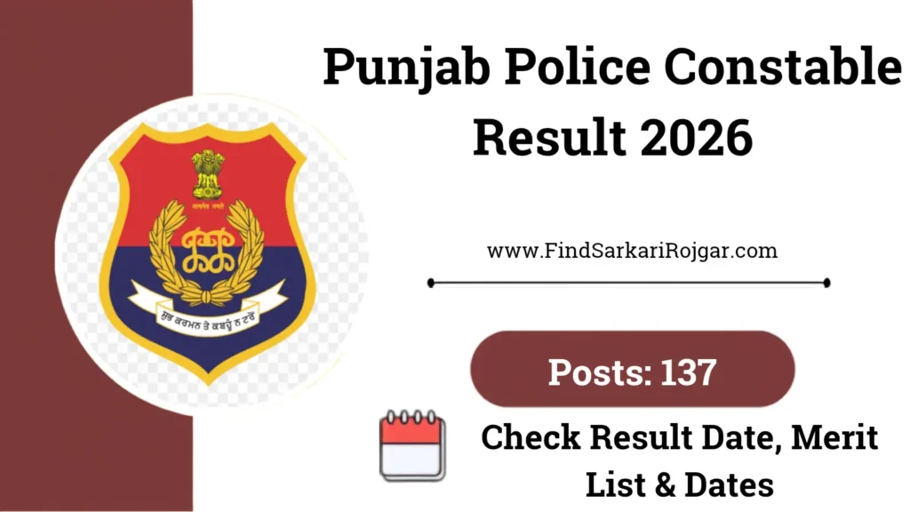 Punjab Police Constable Result 2026 will be released soon for 3,298 vacancies. Check expected cut-off marks, PMT/PST physical standards, and merit list PDF.